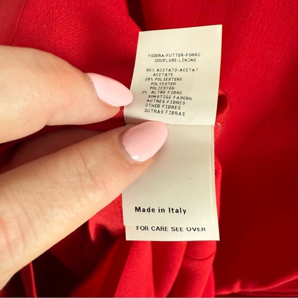 Vintage Moschino red sheath dress with ruffle detail - size Medium (M) - Picture 11 of 11